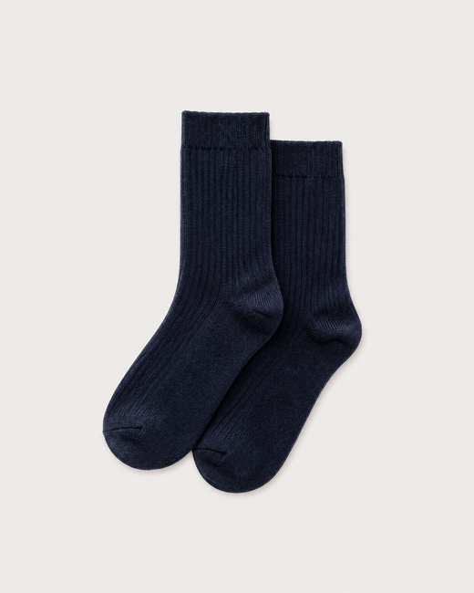 Cosy Ribbed Cashmere Wool Blend Socks