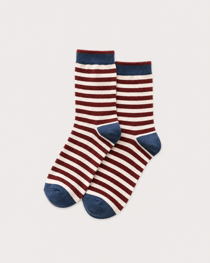 Soft Combed Cotton Stripe Socks