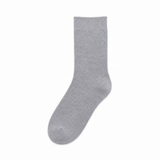 Slate Grey Soft Ribbed Wool Warmth Socks
