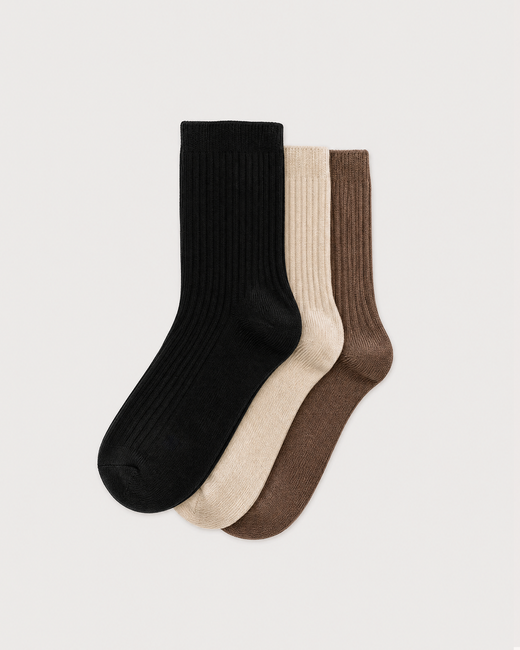 Little Ribbed Baby Socks 3-Pack